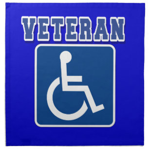 Disabled Handicapped Veteran Cloth Napkin