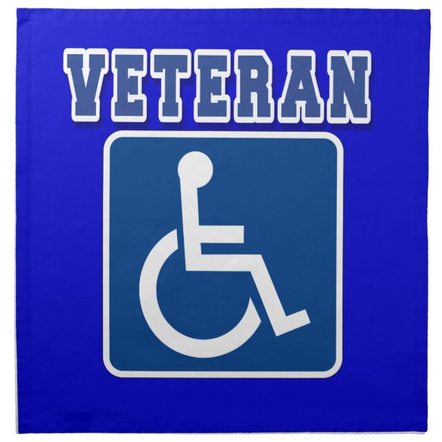 Disabled Handicapped Veteran Cloth Napkin (Front)