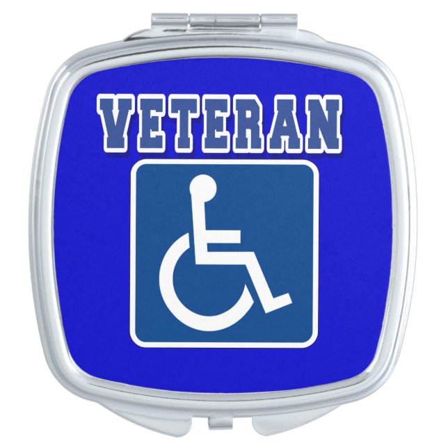 Disabled Handicapped Veteran Compact Mirror (Front)