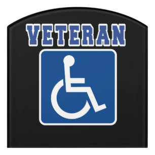 Disabled Handicapped Veteran Door Sign