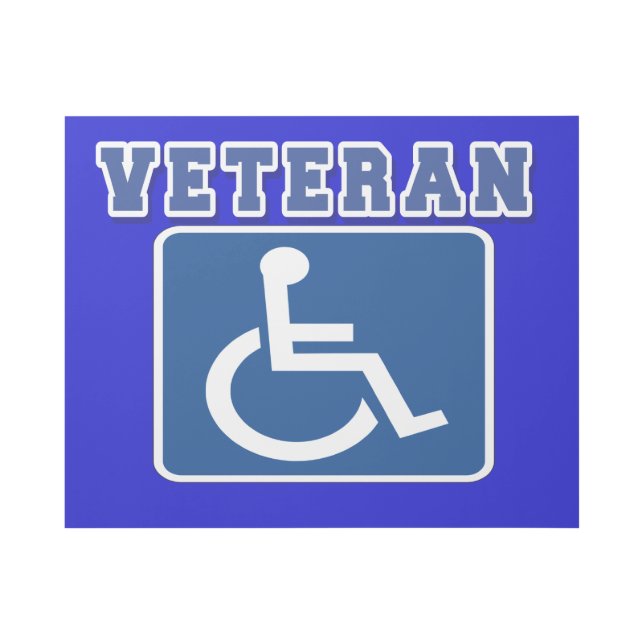 Disabled Handicapped Veteran Gallery Wrap (Front)