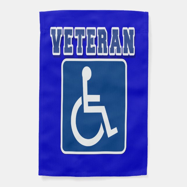 Disabled Handicapped Veteran Garden Flag (Front)