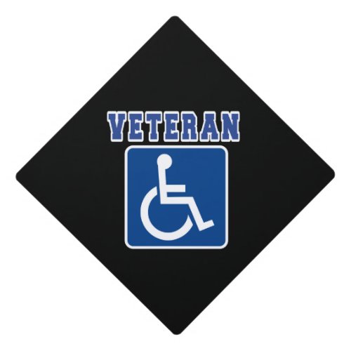 Disabled Handicapped Veteran Graduation Cap Topper