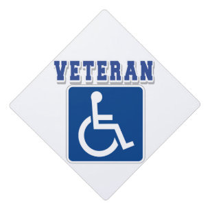 Disabled Handicapped Veteran Graduation Cap Topper