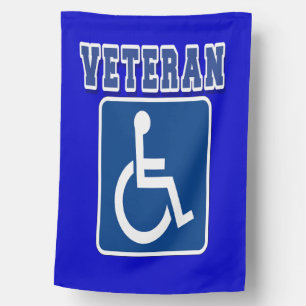 Disabled Handicapped Veteran House Flag