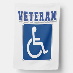 Disabled Handicapped Veteran House Flag