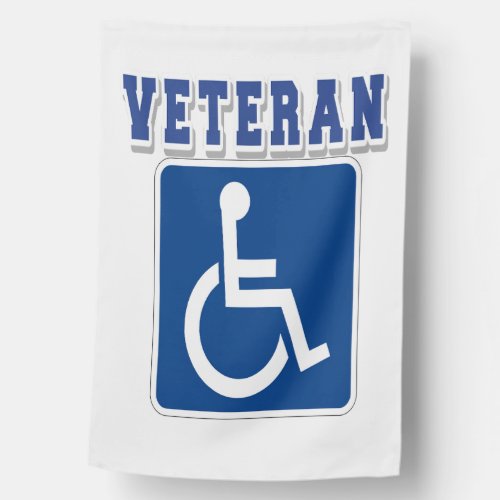 Disabled Handicapped Veteran House Flag