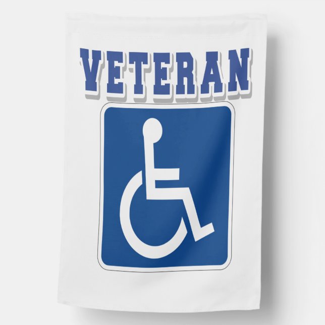 Disabled Handicapped Veteran House Flag (Front)