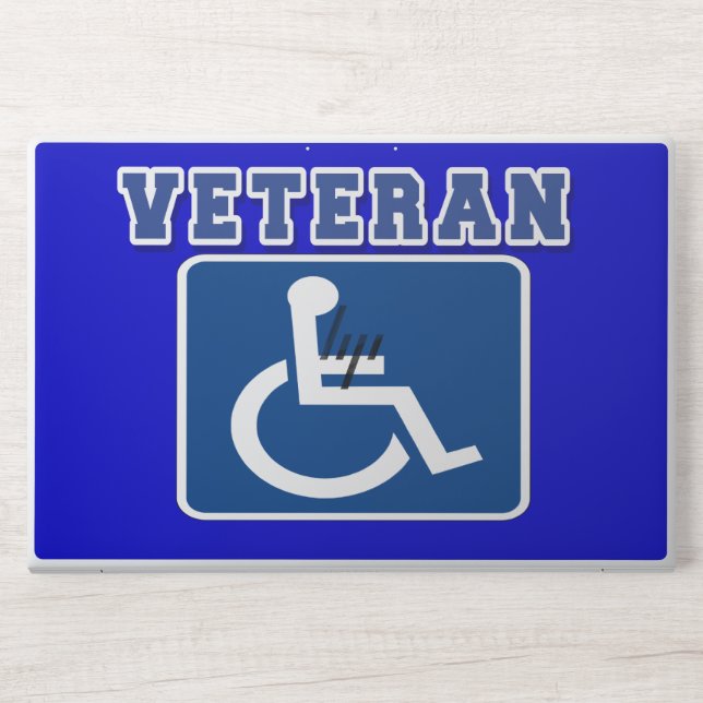 Disabled Handicapped Veteran HP Laptop Skin (Front)