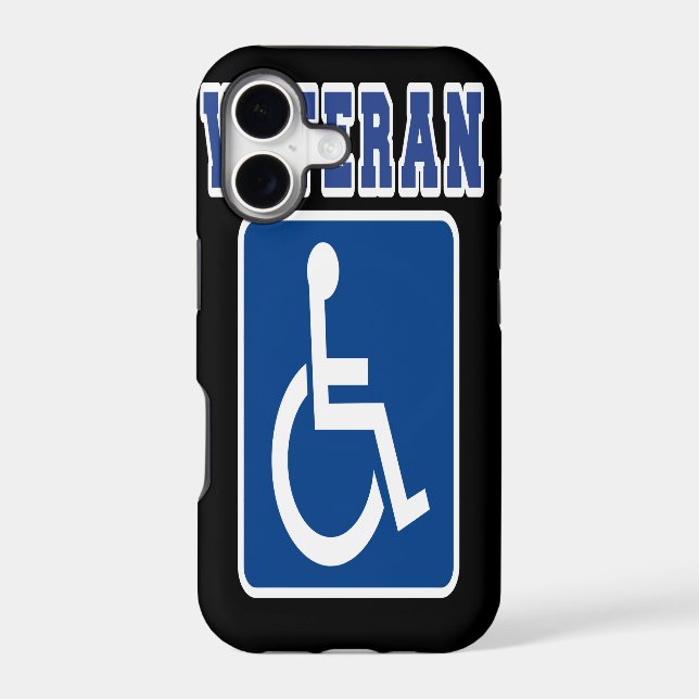 Disabled Handicapped Veteran Iphone Case (Back)