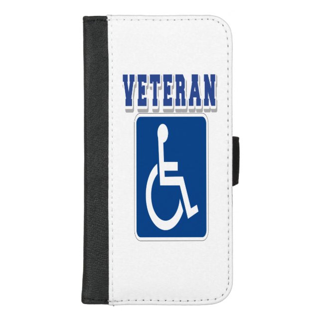 Disabled Handicapped Veteran iPhone Wallet Case (Front)