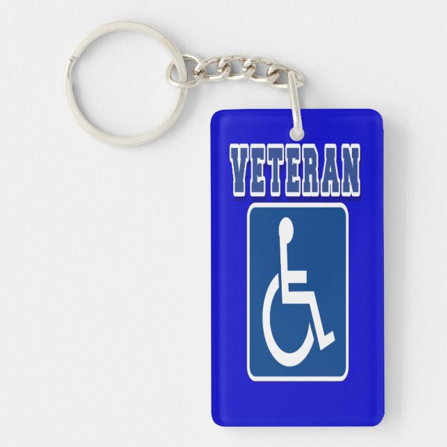 Disabled Handicapped Veteran Keychain (Front)