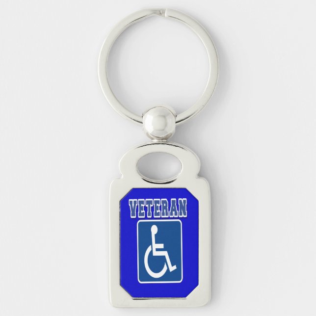 Disabled Handicapped Veteran Keychain (Front)