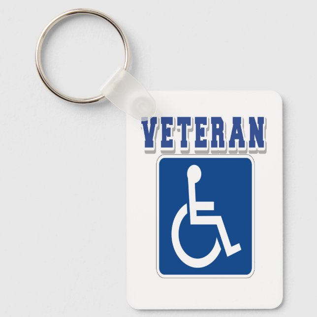 Disabled Handicapped Veteran Keychain (Front)