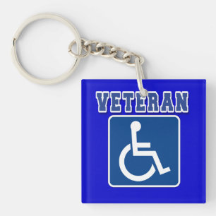 Disabled Handicapped Veteran Keychain