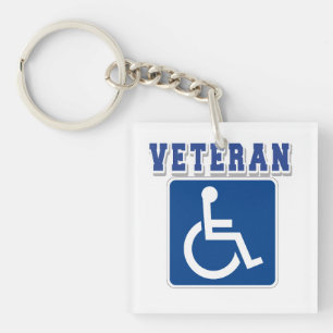 Disabled Handicapped Veteran Keychain