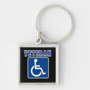 Disabled Handicapped Veteran Keychain