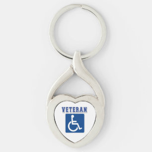 Disabled Handicapped Veteran Keychain