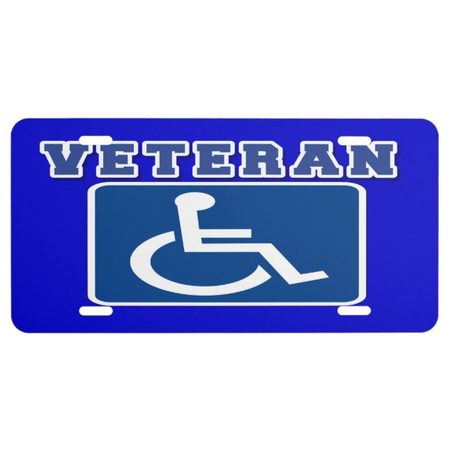 Disabled Handicapped Veteran License Plate (Front)