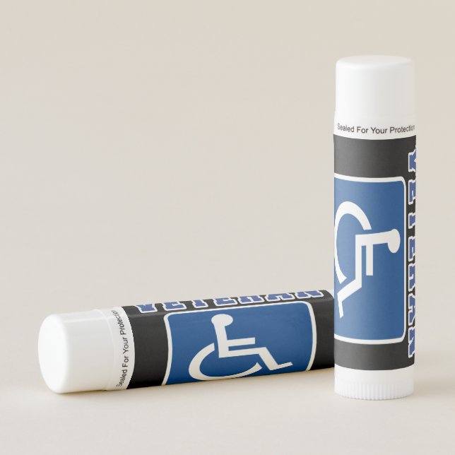 Disabled Handicapped Veteran Lip Balm (Front)
