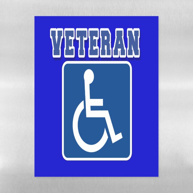 Disabled Handicapped Veteran Magnetic Dry Erase Sheet (Vertical)