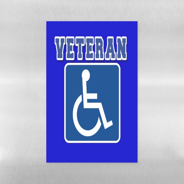 Disabled Handicapped Veteran Magnetic Dry Erase Sheet (Vertical)
