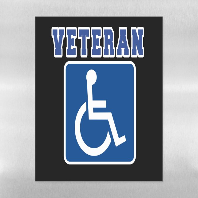 Disabled Handicapped Veteran Magnetic Dry Erase Sheet (Vertical)