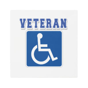 Disabled Handicapped Veteran Metal Print