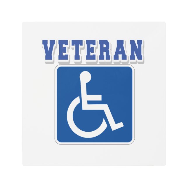 Disabled Handicapped Veteran Metal Print (Front)