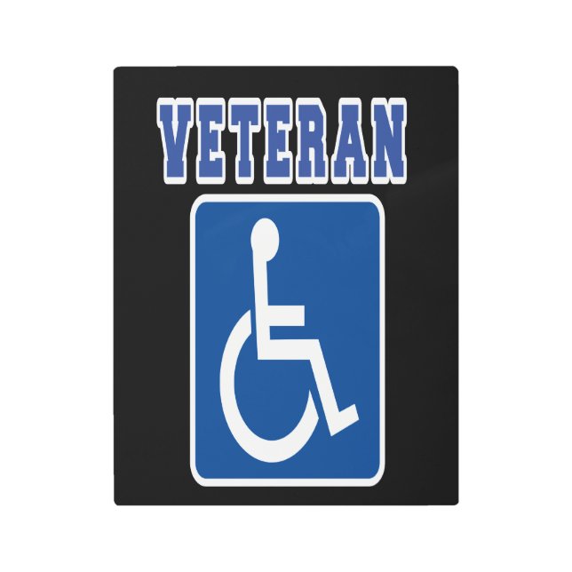 Disabled Handicapped Veteran Metal Print (Front)