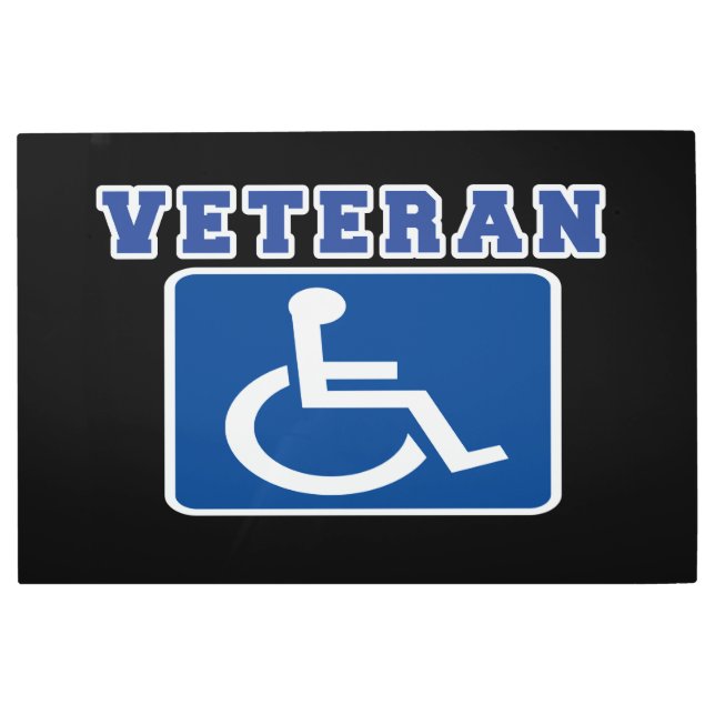 Disabled Handicapped Veteran Metal Print (Front)