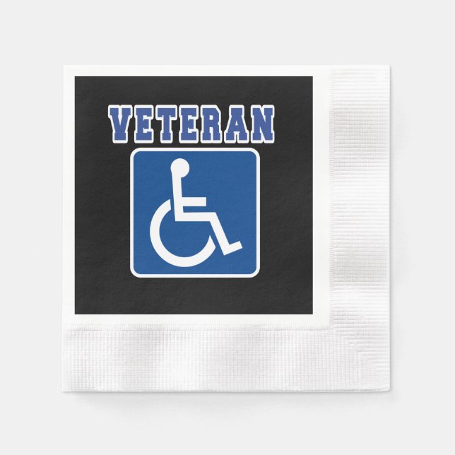 Disabled Handicapped Veteran Napkins (Front)