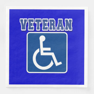 Disabled Handicapped Veteran Paper Dinner Napkins