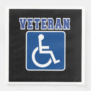 Disabled Handicapped Veteran Paper Dinner Napkins