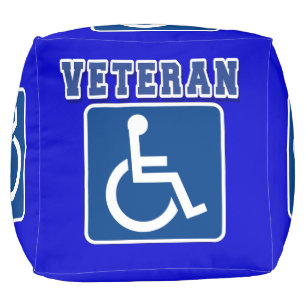 Disabled Handicapped Veteran Pouf