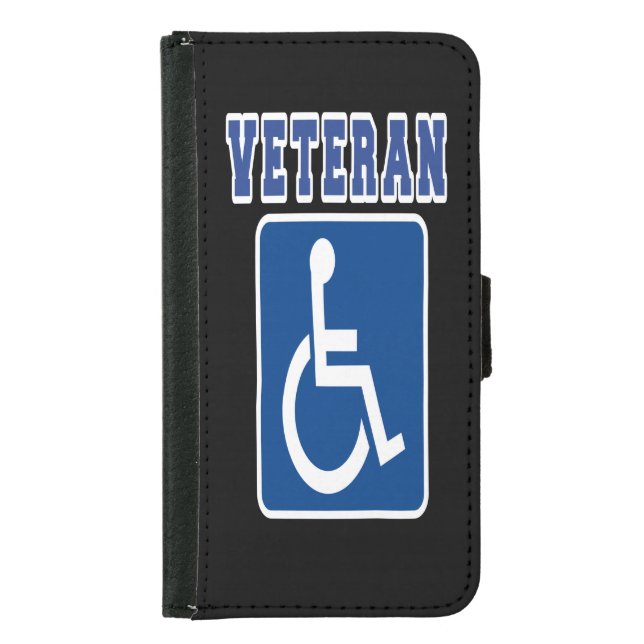 Disabled Handicapped Veteran Samsung Galaxy Wallet Case (Front)