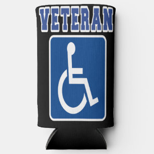 Disabled Handicapped Veteran Seltzer Can Cooler