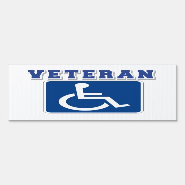 Disabled Handicapped Veteran Sign (Front)