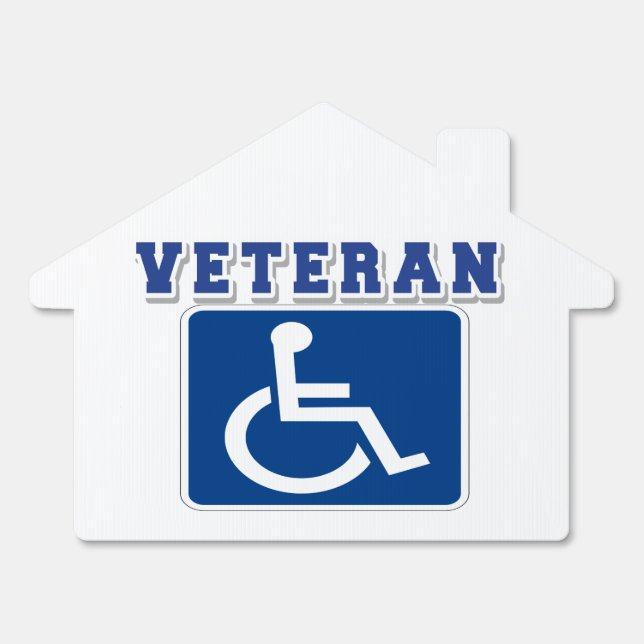 Disabled Handicapped Veteran Sign (Front)