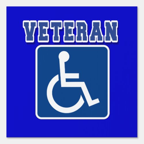 Disabled Handicapped Veteran Sign