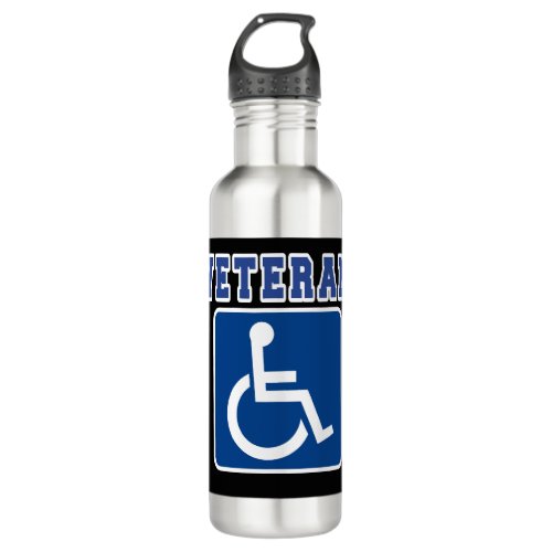 Disabled Handicapped Veteran Stainless Steel Water Bottle
