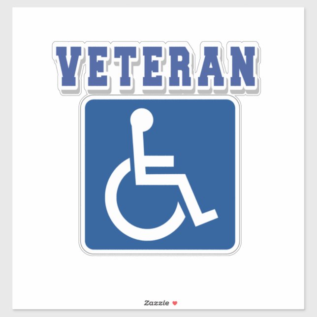 Disabled Handicapped Veteran Sticker (Sheet)