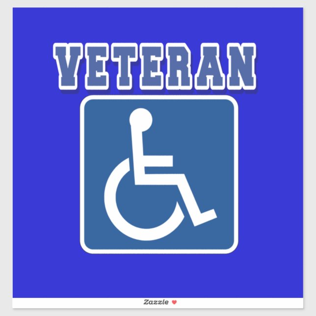 Disabled Handicapped Veteran Sticker (Sheet)