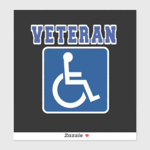 Disabled Handicapped Veteran Sticker