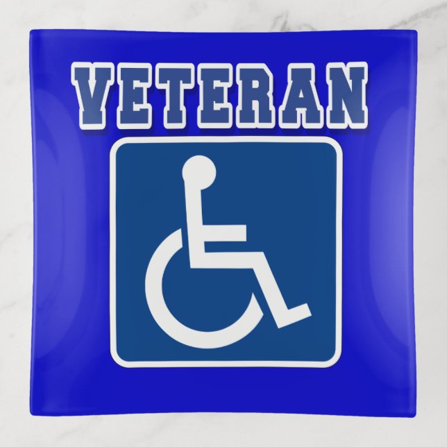 Disabled Handicapped Veteran Trinket Tray (Front)