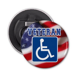Disabled Handicapped Veteran USA Bottle Opener