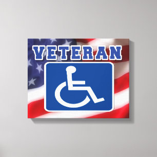 Disabled Handicapped Veteran USA Canvas Print