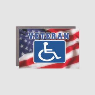 Disabled Handicapped Veteran USA Car Magnet