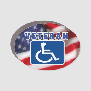 Disabled Handicapped Veteran USA Car Magnet