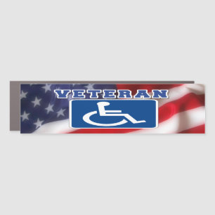 Disabled Handicapped Veteran USA Car Magnet
